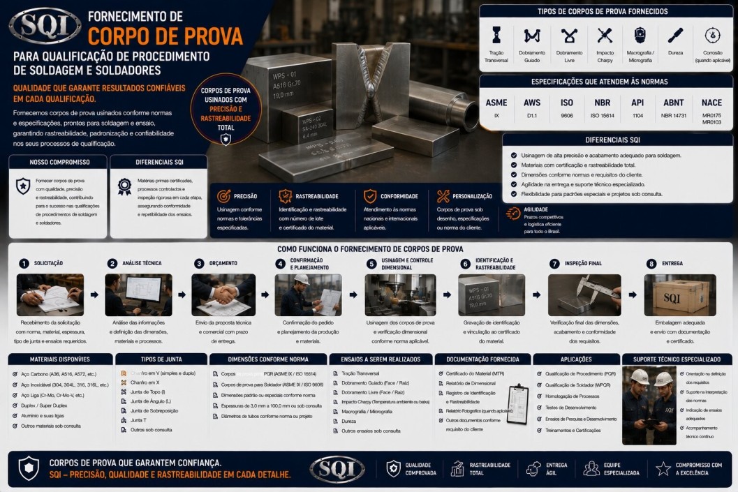 Fornecimento de Corpo de Prova Folder SQI - Fornecimento de Corpo de Prova