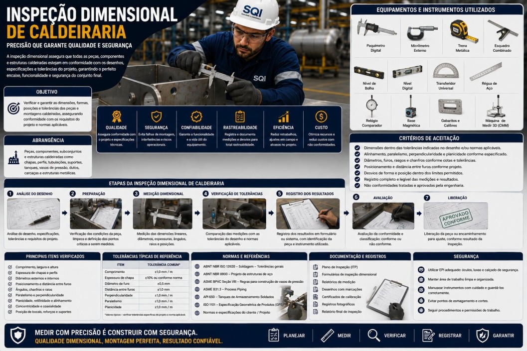 Inspeção Dimensional de Caldeiraria Folder SQI - Inspeção Dimensional de Caldeiraria