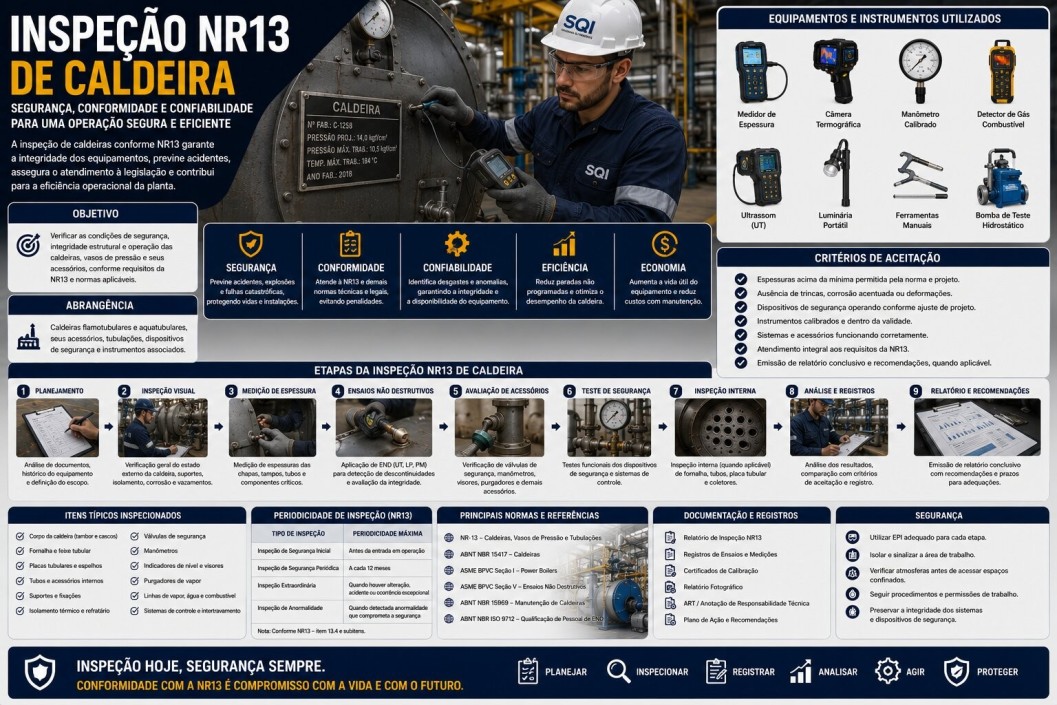 Inspeção NR-13 de Caldeira Folder SQI - Inspeção NR-13 de Caldeira