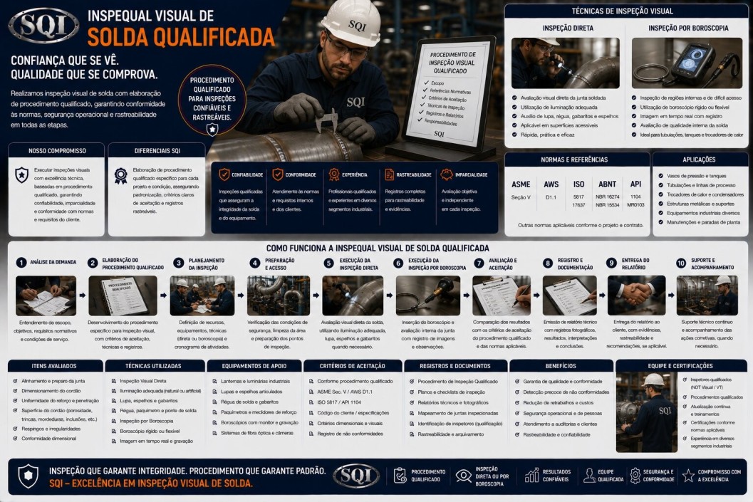 Inspeção Visual de Solda Qualificada Folder SQI - Inspeção Visual de Solda Qualificada
