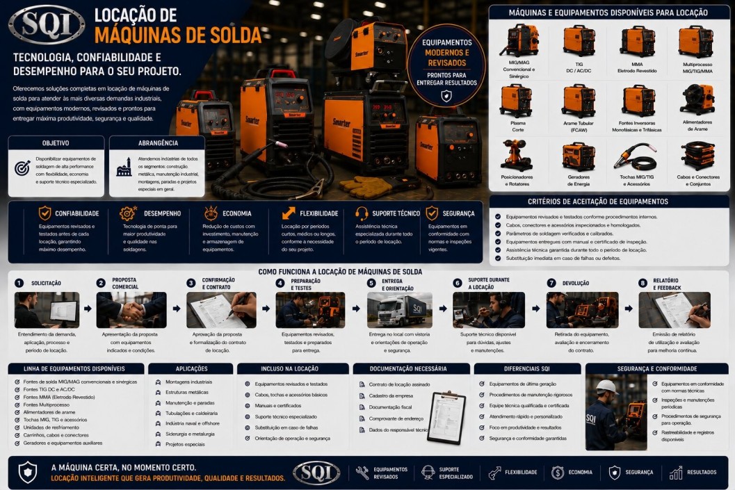 Locação de Máquina de Solda Folder SQI - Locação de Máquina de Solda