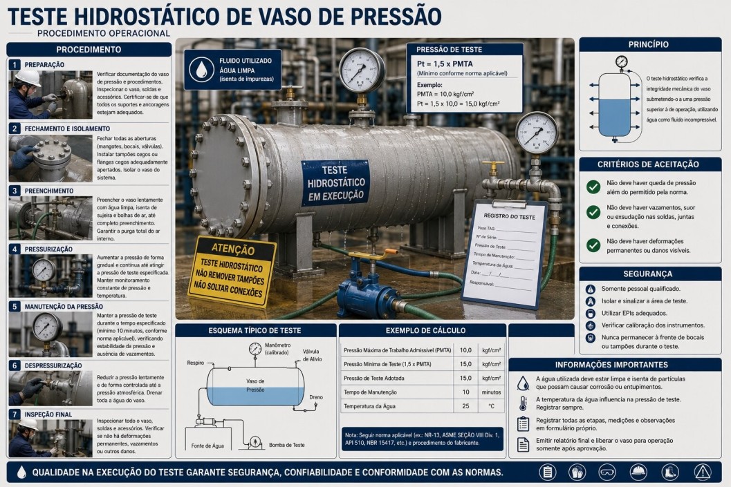 Teste Hidrostático de Vaso de Pressão Folder SQI - Teste Hidrostático de Vaso de Pressão